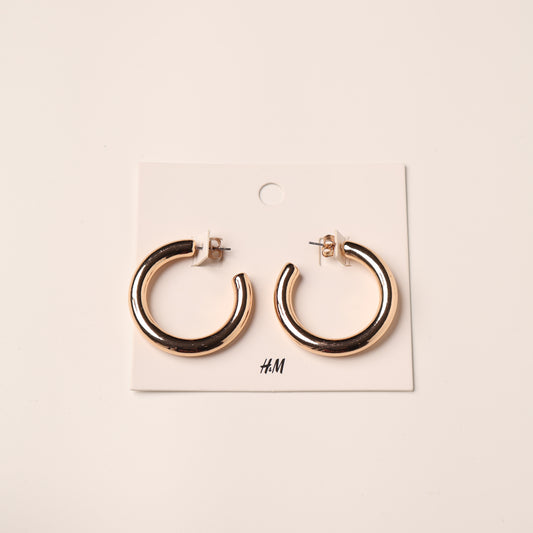 H&M Earring Gold Chunky Hoop