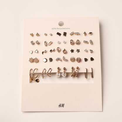H&M Earrings Multiple Pack Gold Studs