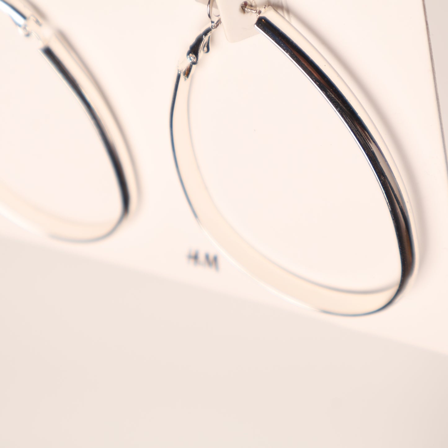 H&M Earring Silver Teardrop Hoop