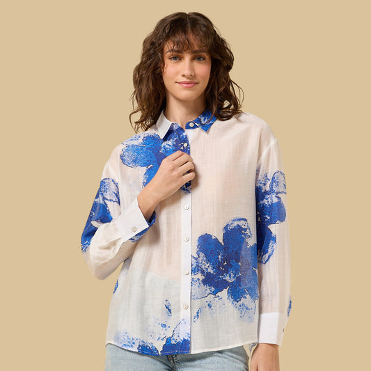 Max Floral Print Blue