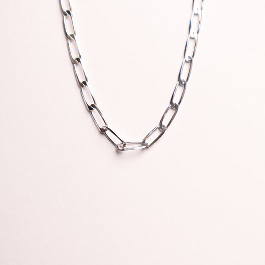 H&M Necklace Silver Paper Clip Chain