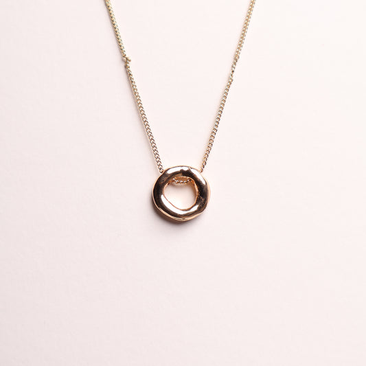 H&M Pendant Necklace Gold Circle Heart