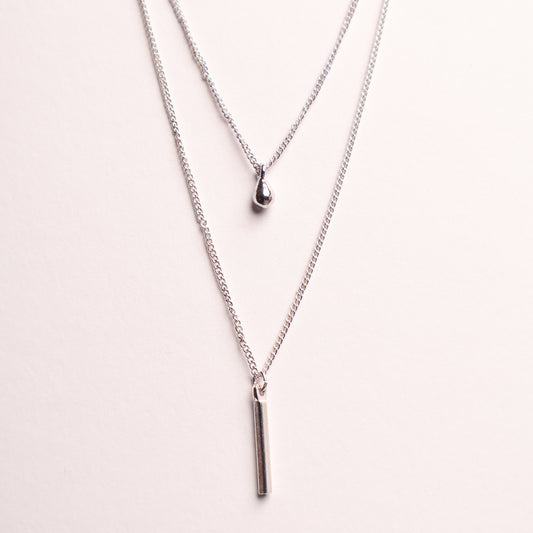 H&M Necklace with Pendant Silver Bardrop