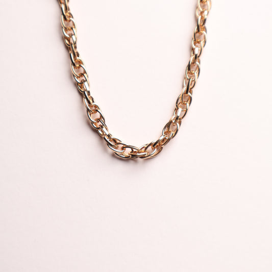 H&M Necklace Gold Puffy Link Chain