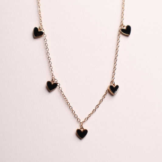 H&M Necklace with Multi Black Heart