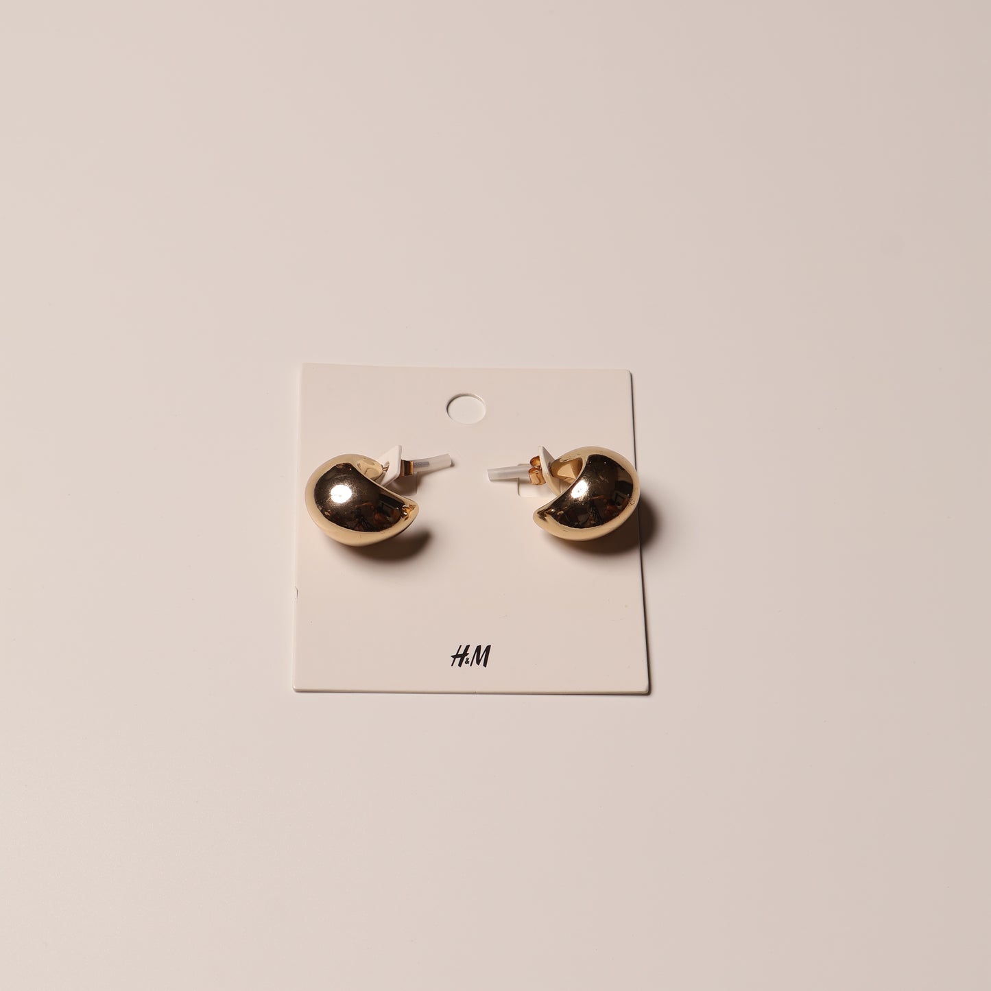 H&M Earring Gold Chunky Crescent