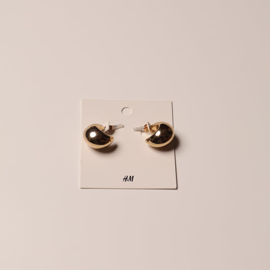 H&M Earring Gold Chunky Crescent