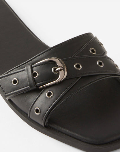 Cotton On Cody Knot Buckle Slide Black