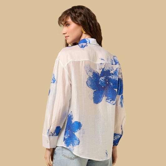 Max Floral Print Blue
