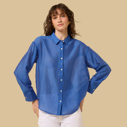 Max Plain Shirt Blue