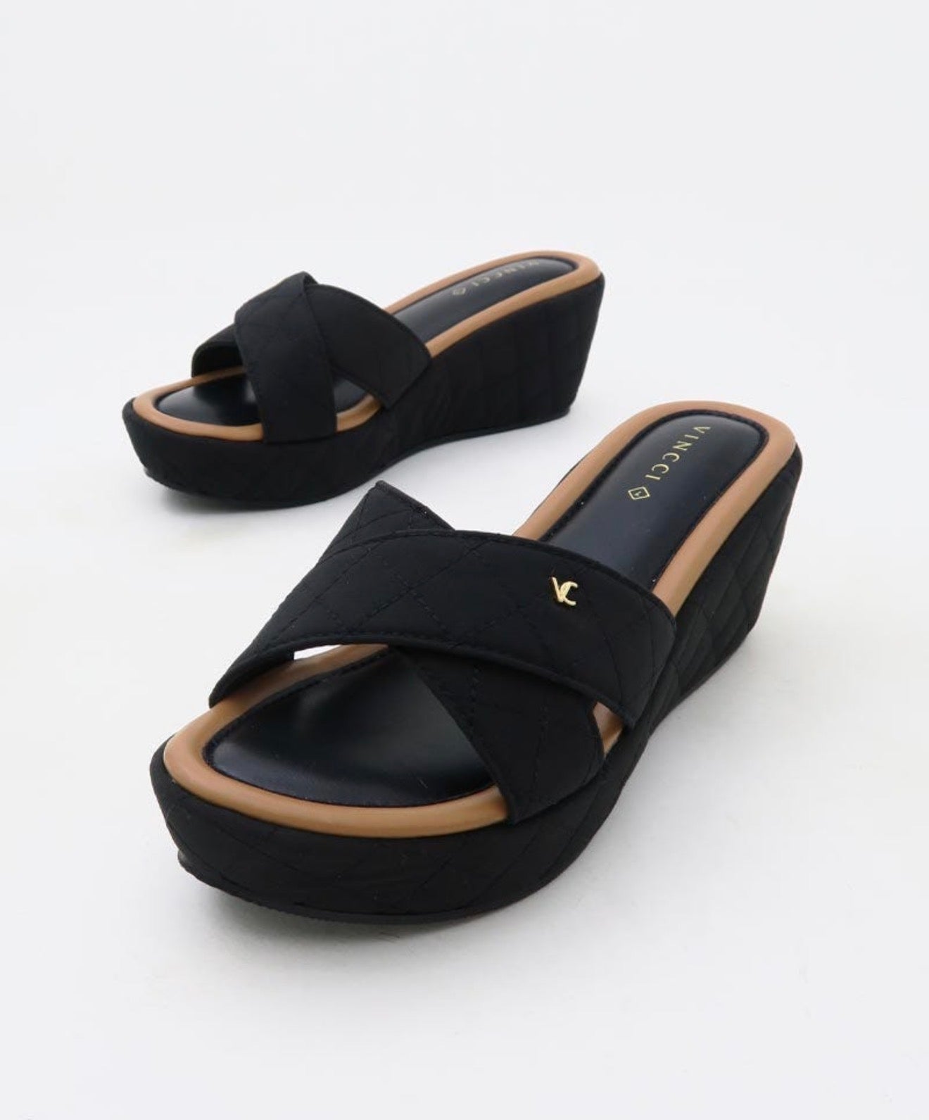 Vincci casual wedge black