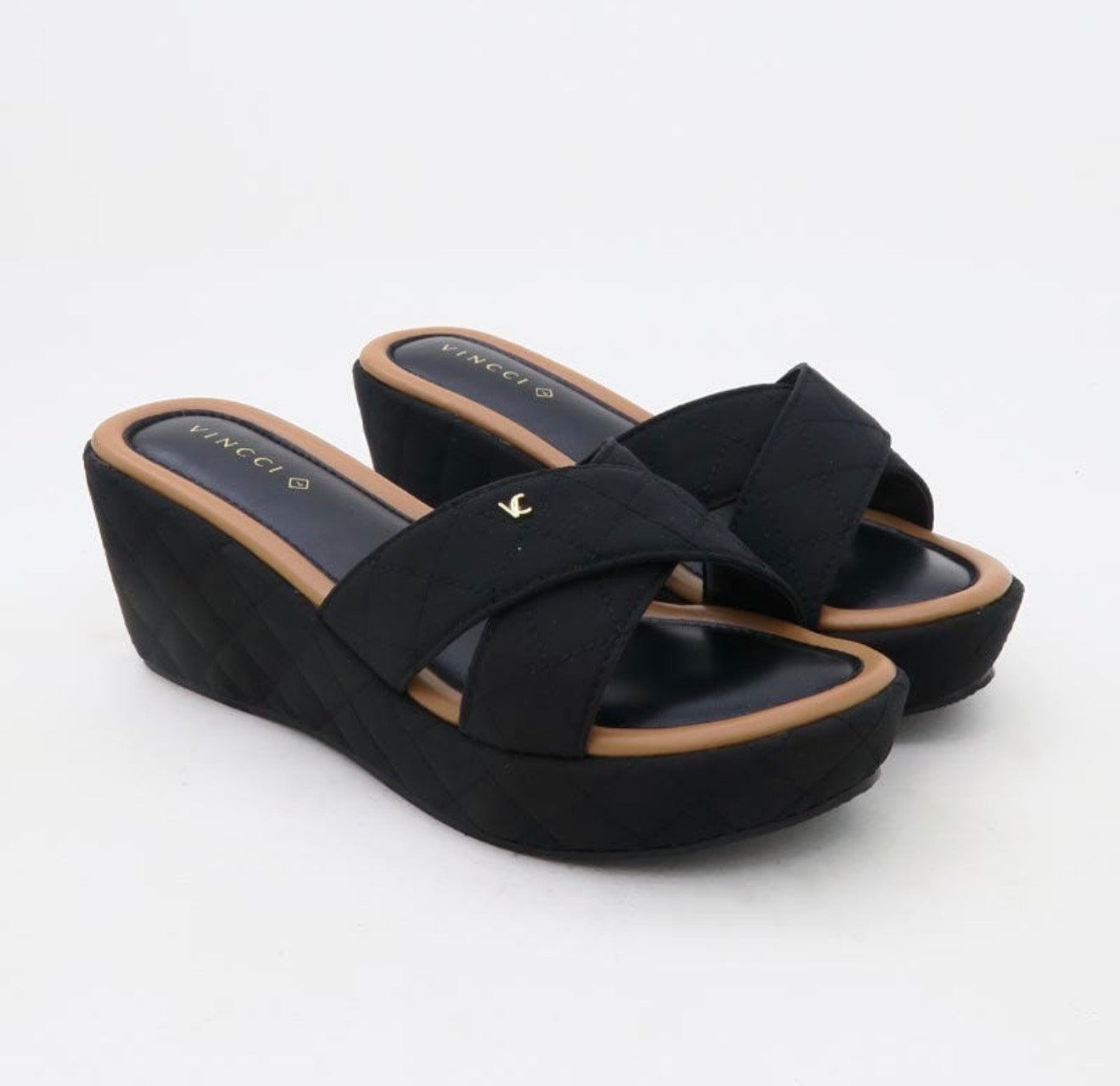 Vincci casual wedge black