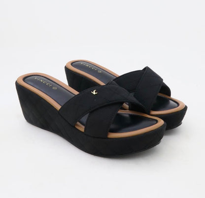 Vincci casual wedge black