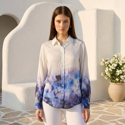 Max Floral print shirt blue