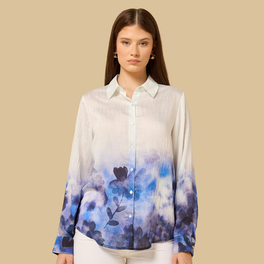 Max Floral print shirt blue