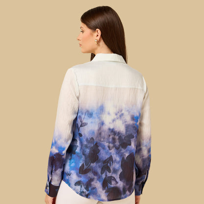 Max Floral print shirt blue