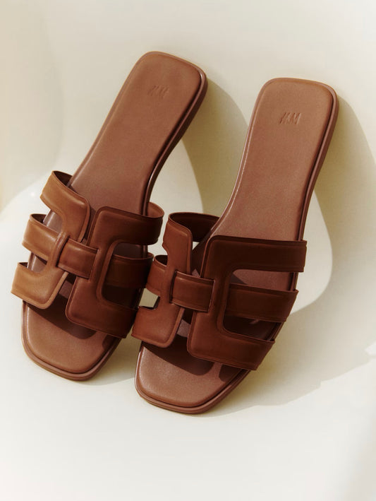 H&M slide sandal brown