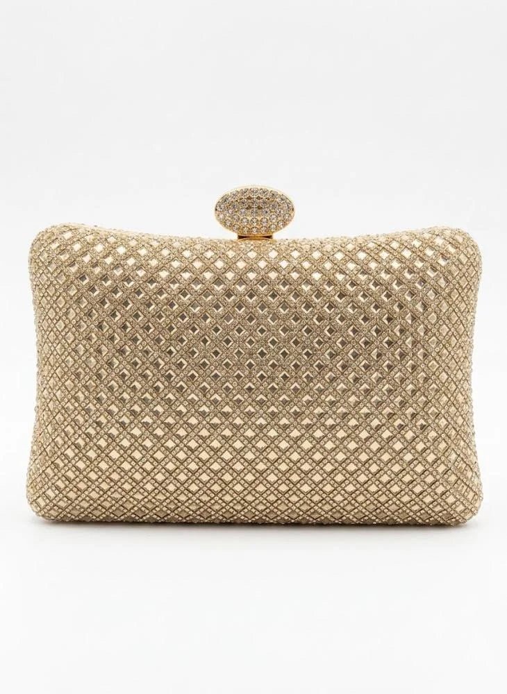 clutch gold rhinestone