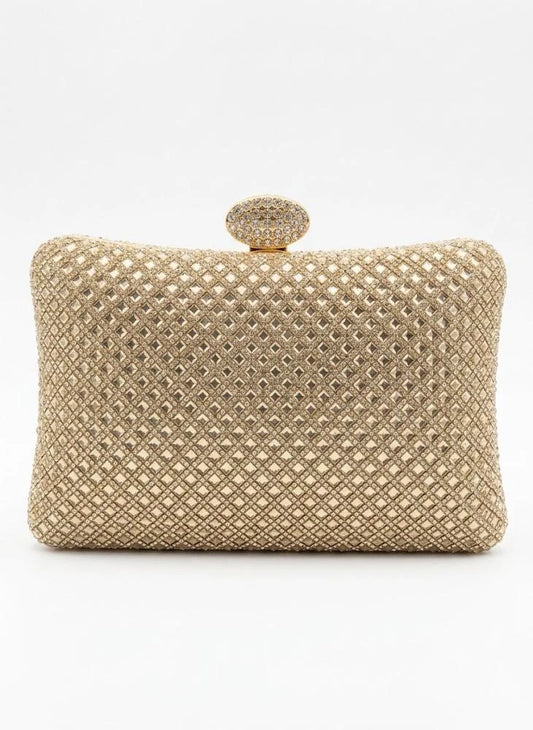 clutch gold rhinestone