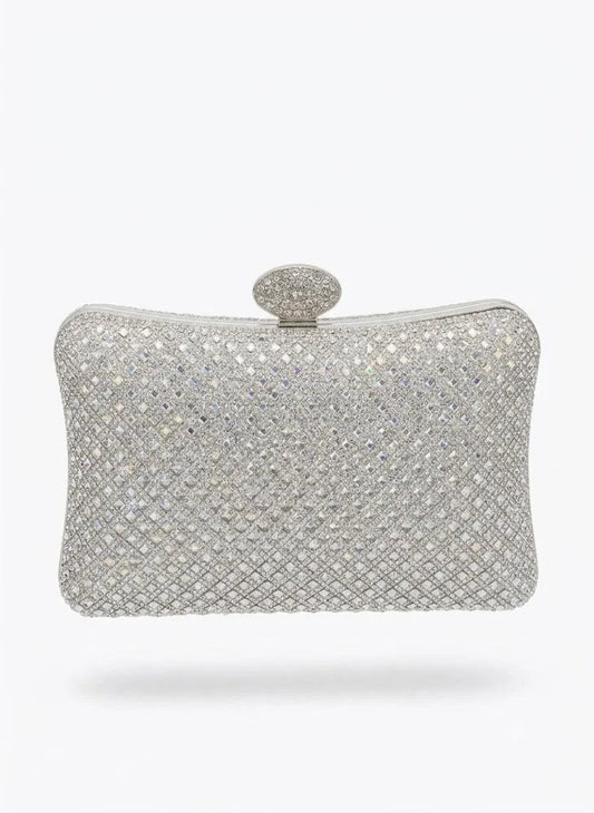 clutch silver rhinestone