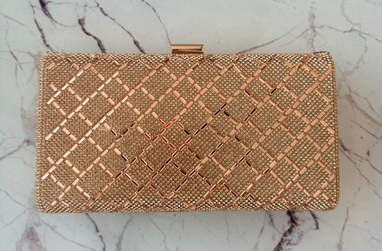 clutch gold rhinestone