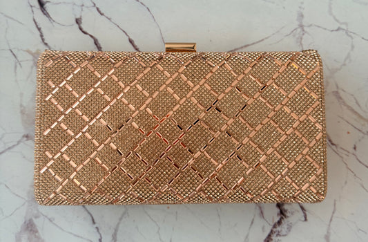 clutch gold rhinestone
