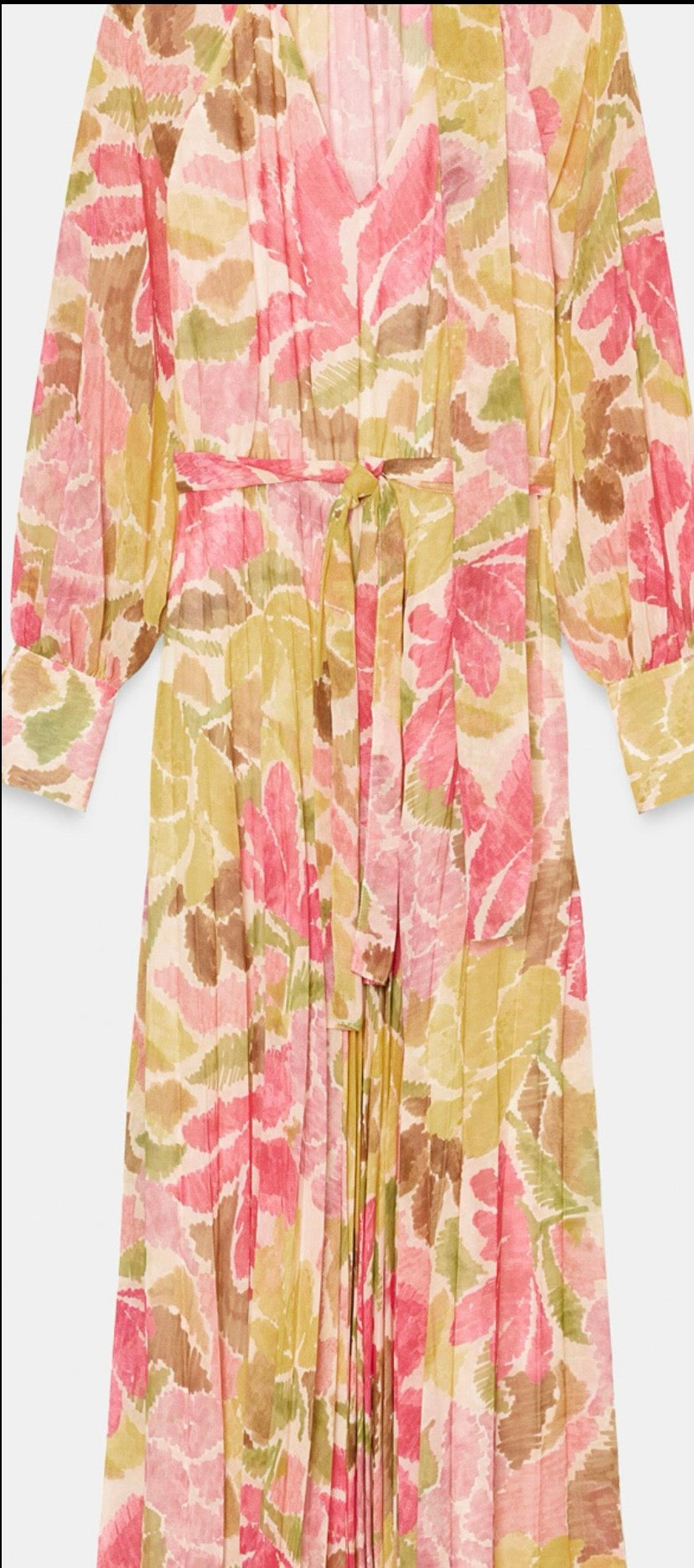 zara dress floral print with tie belt