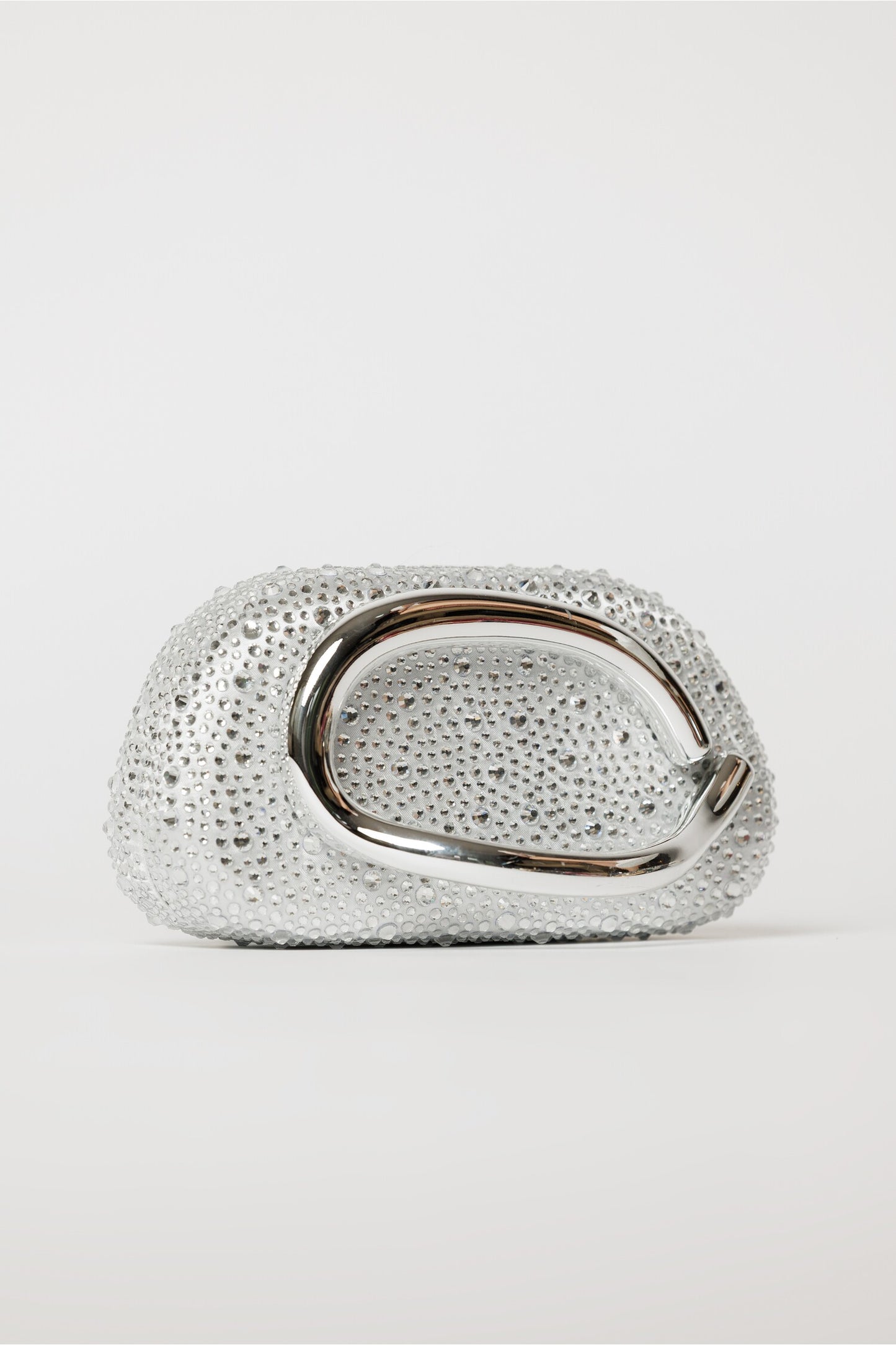 clutch crystal silver