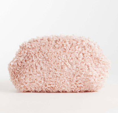 Ruffle clutch pink