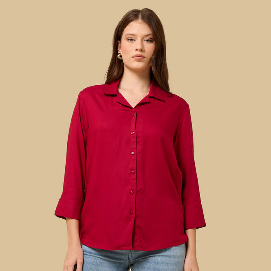 Max Viscose shirt red
