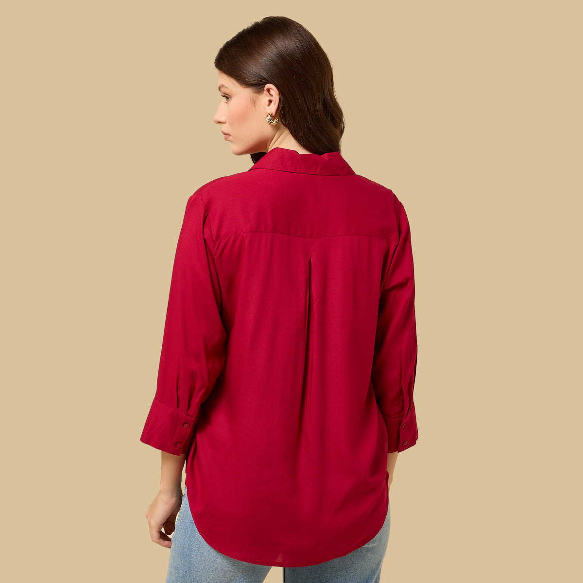 Max Viscose shirt red