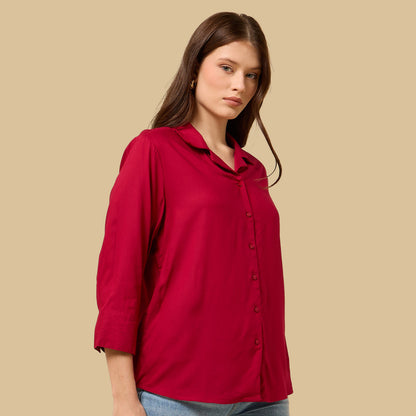 Max Viscose shirt red