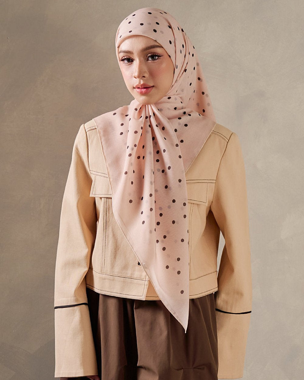 S.publika peach coco polka scarf