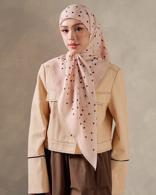 S.publika peach coco polka scarf