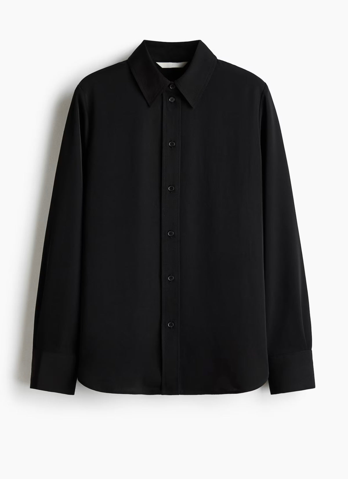 H&M black satin shirt