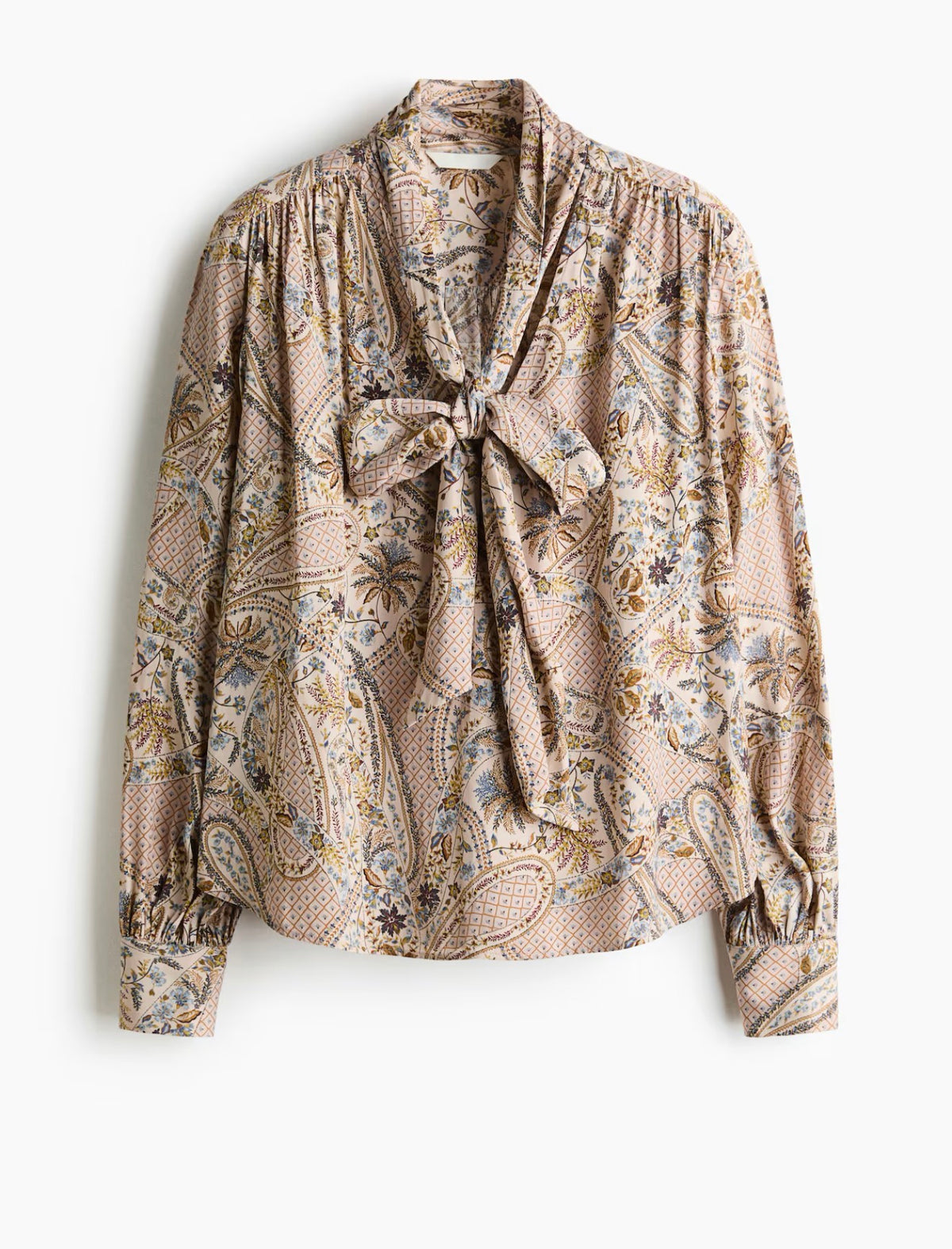 H&M light dusty beige patterned