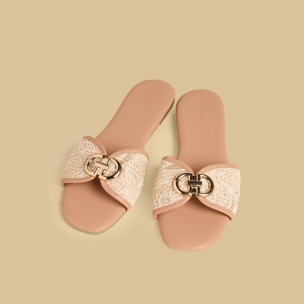 Max embroidered flat sandals