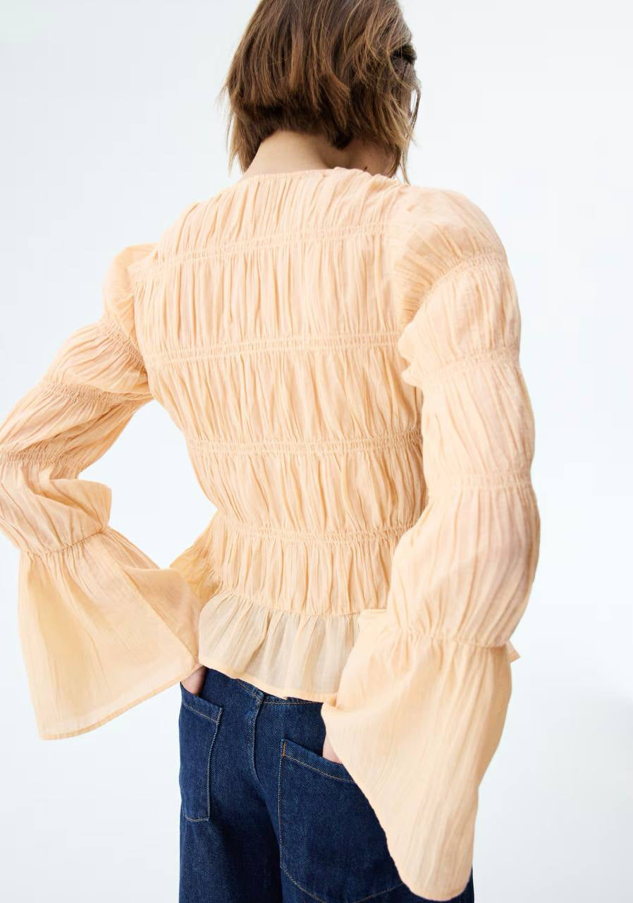 H&M Cotton Blouse - Beige