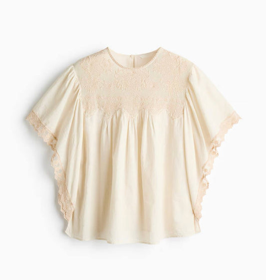 H&M Lace Cotton Blouse