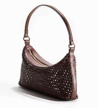 H&M Shoulder Bag Lattice Weave - Brown