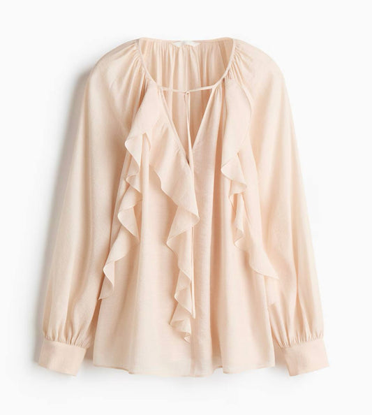 H&M Flounce Trimmed Blouse