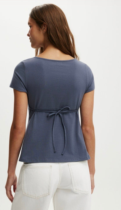 Cotton On Baby Doll Tee Dark Grey
