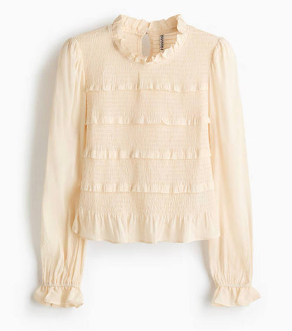 H&M Smocked-Bodice Top
