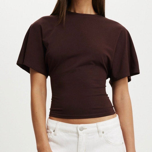 Cotton On Batwing Short Sleeve Brown
