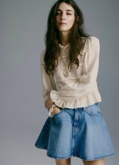 H&M Smocked-Bodice Top