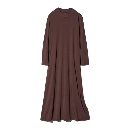 Brown cotton flare dress