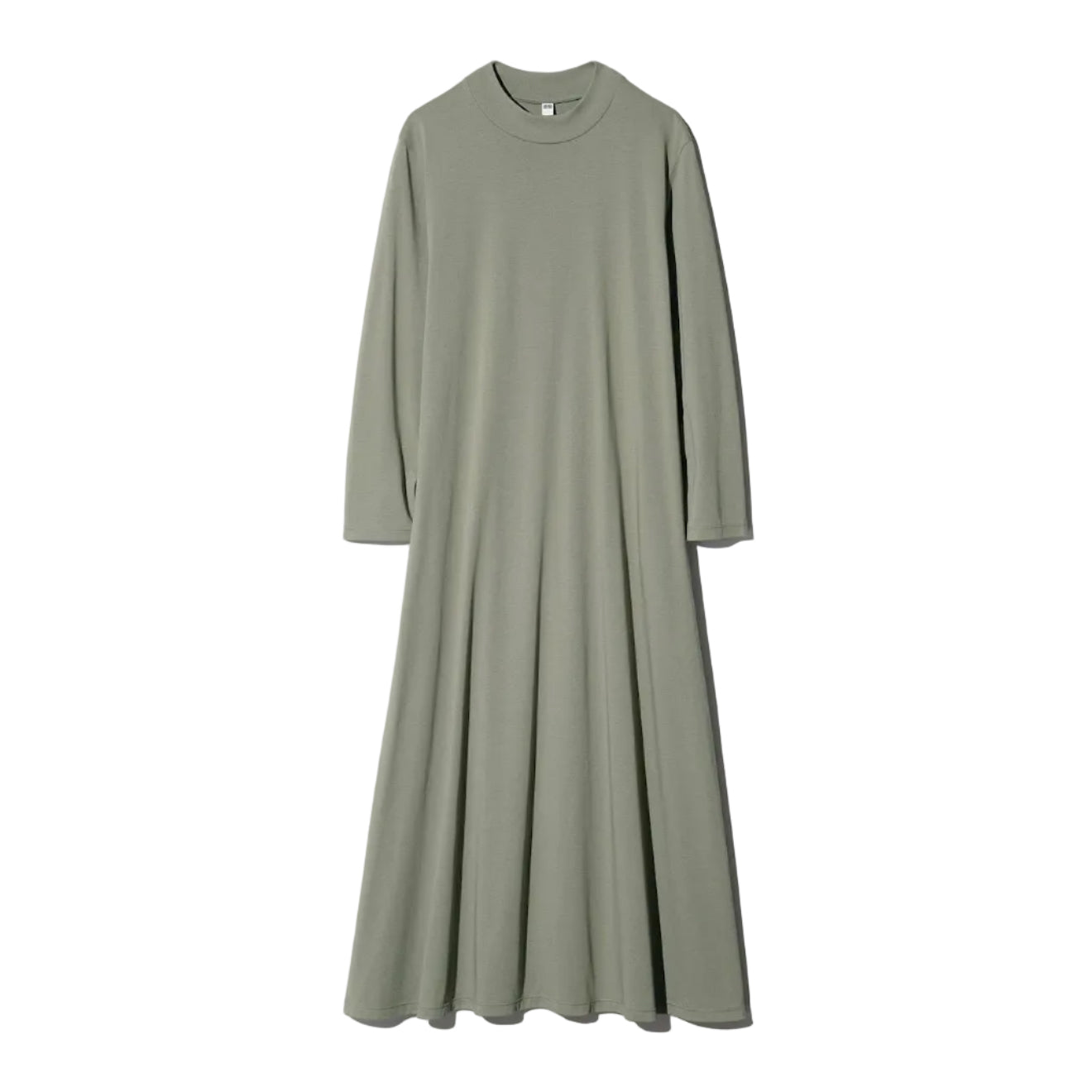 Green cotton flare dress