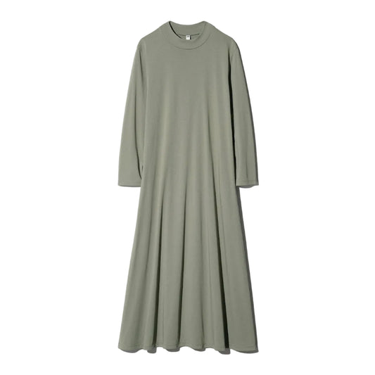 Green cotton flare dress