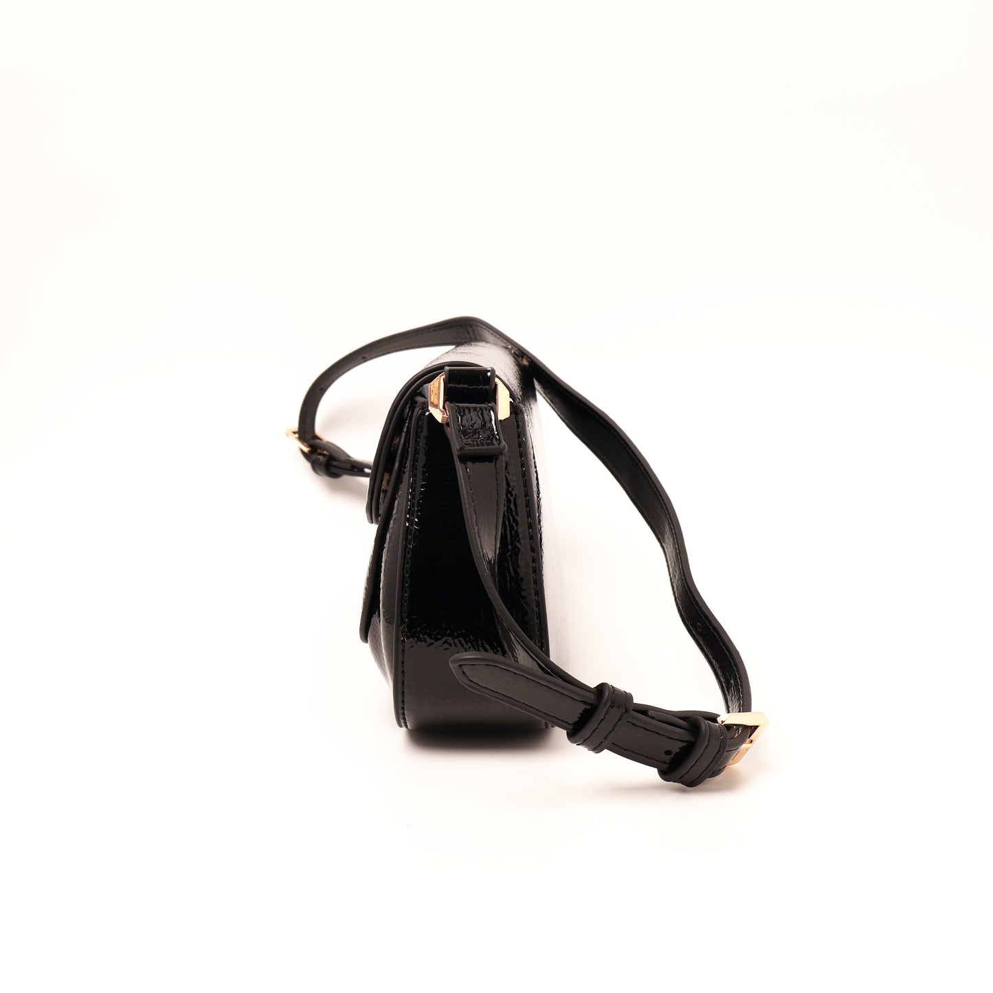 Vincci leather shoulder bag black