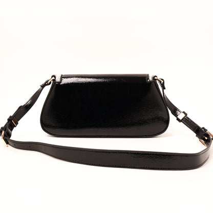 Vincci leather shoulder bag black